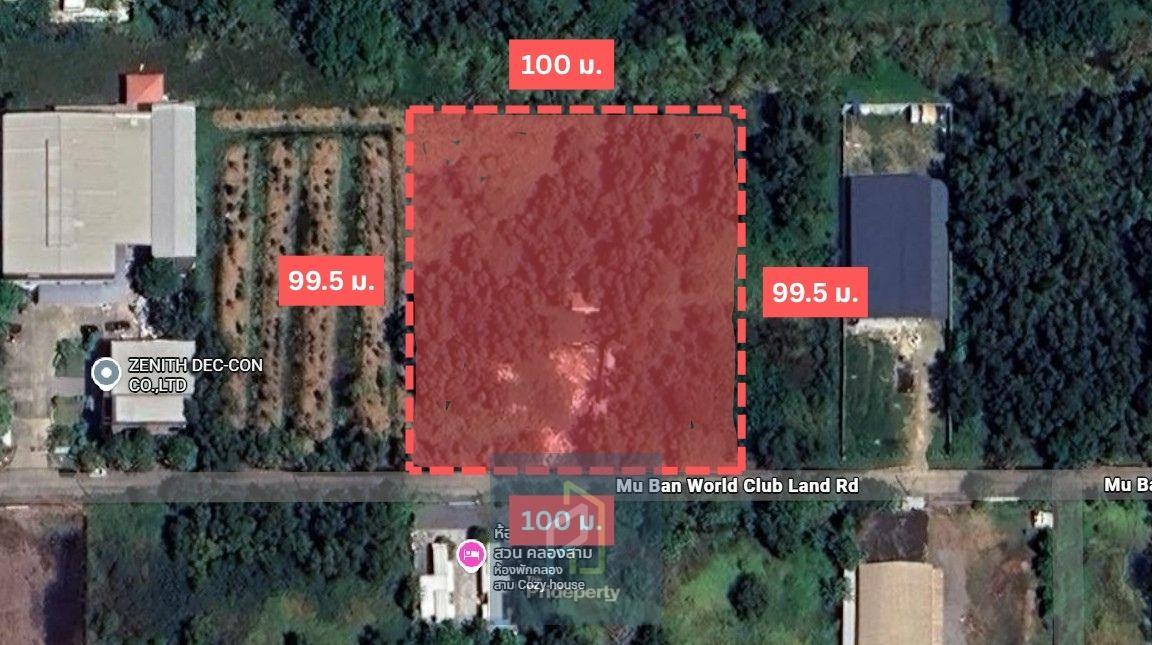 รูป ขาย ที่ดินเปล่า 6 ไร่ คลอง 3 อ.คลองหลวง ปทุมธานี ถมแล้ว แปลงสี่เหลี่ยมสวย - รูปที่ 2/6
