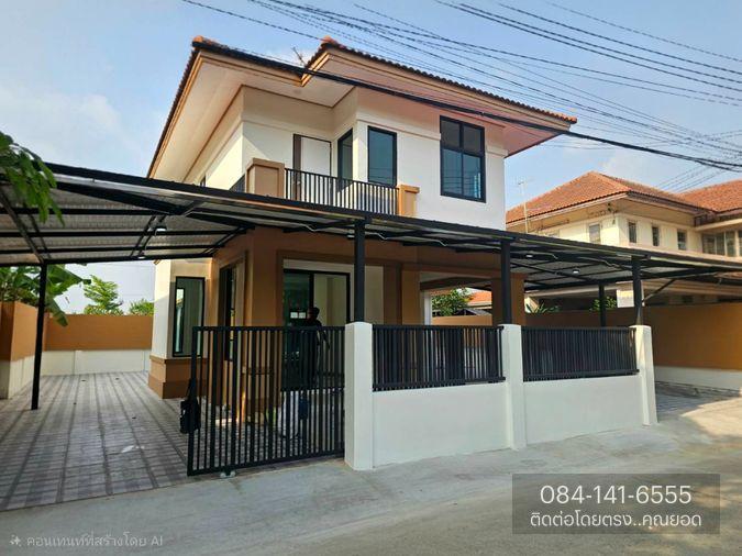 รูป บ้านเดี่ยว 2 ชั้น หมู่บ้านฟ้ากรีนพาร์ค2 เฟส2 แยกจากซอยกำนัน-ใหญ่บ้าน ถนนลำลูกกา11(เสามาฟ้าคราม) อำเภลำลูกกา จังหวัดปทุมธานี (ราคา 3,990,000 บาท ) - รูปที่ 2/14