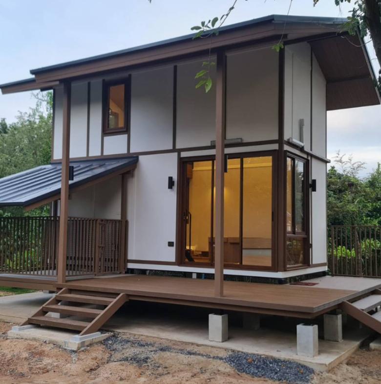 รูป ขายบ้านสำเร็จรูป บ้านโมดูลาร์ สไตล์ loft 1 ห้องนอน 1ห้องน้ำ ระเบียง และมีบ้านสำหรับสัตว์เลี้ยง รับสร้างทั่วประเทศ - รูปที่ 4/15