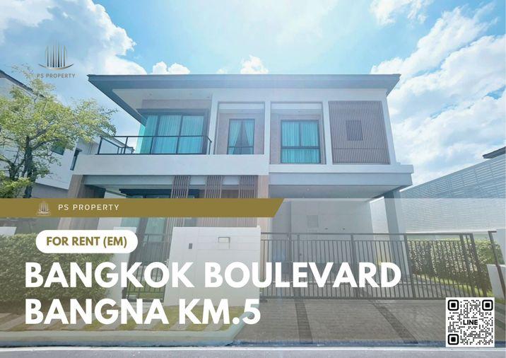 รูป บ้านเดี่ยวให้เช่า ✨ Bangkok Boulevard Bangna KM.5 ✨ 4 ห้องนอน 4 ห้องน้ำ ทิศเหนือ เฟอร์นิเจอร์ และ เครื่องใช้ไฟฟ้าครบ - รูปที่ 1/18