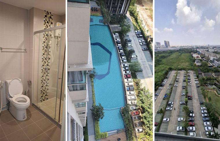 picture Call : 095-575-7273 Condo Supalai Veranda Rama 9 Corner unit 38.37 sqm 1 Bed 15 floor, North facing, Building B - 7/14