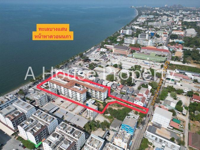 picture Beachfront land for sale in Bang Saen, prime location, with existing structures. - 1/5