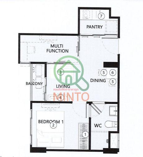 รูป ✨ ขายคอนโด Atmoz Kanaal Rangsit ห้อง Rare Item! 1 Bedroom Plus ทำเป็น 2 ห้องนอนได้ - รูปที่ 10/10
