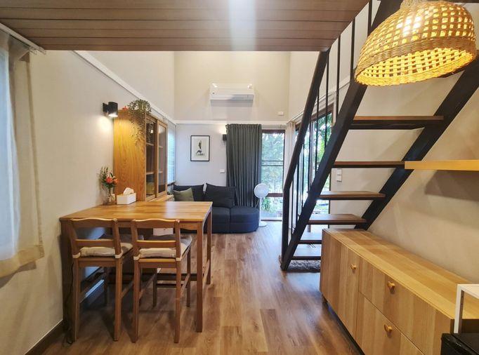 picture Prefabricated modular homes for sale. Loft style, balcony, and includes a pet house. Construction services available nationwide. - 10/15