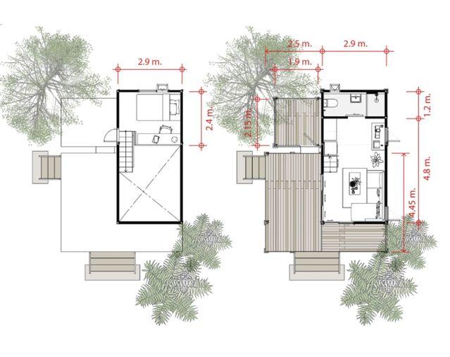 picture Prefabricated modular homes for sale. Loft style, balcony, and includes a pet house. Construction services available nationwide. - 15/15