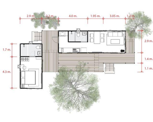 picture Prefabricated house for sale. Modular homes type 1 bedroom, 2 bathrooms, balcony.Construction services available nationwide. - 17/17