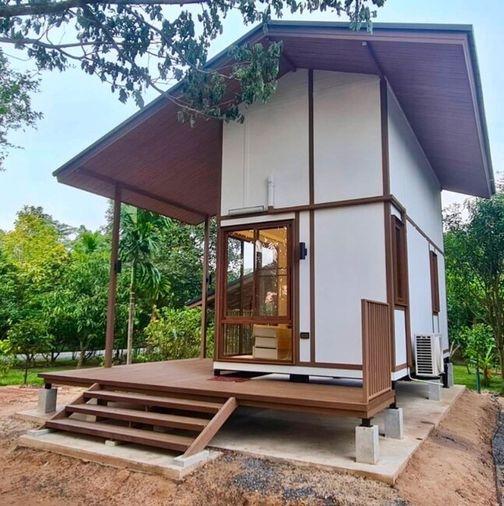 picture Prefabricated modular homes for sale. Loft style, balcony, and includes a pet house. Construction services available nationwide. - 5/15