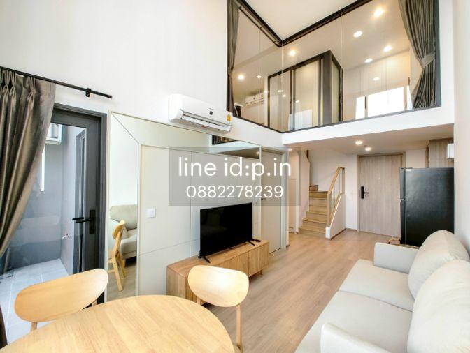 picture For rent: Life Rama 4-Asoke, Duplex unit, 2 bedrooms, 1 bathroom, with Bang Krachao view. - 9/14