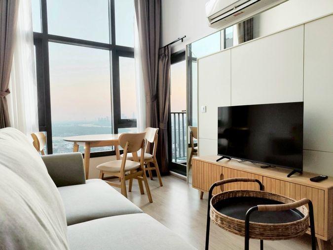 picture For rent: Life Rama 4-Asoke, Duplex unit, 2 bedrooms, 1 bathroom, with Bang Krachao view. - 2/14