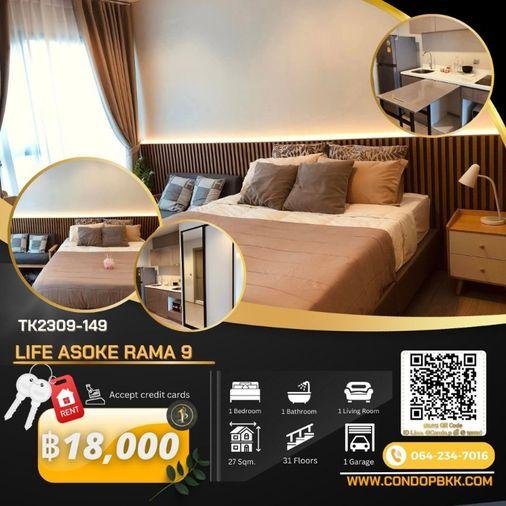 picture 🎈#PT2309_149🎈💥Urgent💥 Available April 7th, 2026. Click quickly before it's gone‼️ For Rent 1️⃣8️⃣k. Condo Life Asoke Rama 9 - 8/10