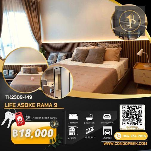 picture 🎈#PT2309_149🎈💥Urgent💥 Available April 7th, 2026. Click quickly before it's gone‼️ For Rent 1️⃣8️⃣k. Condo Life Asoke Rama 9 - 8/10