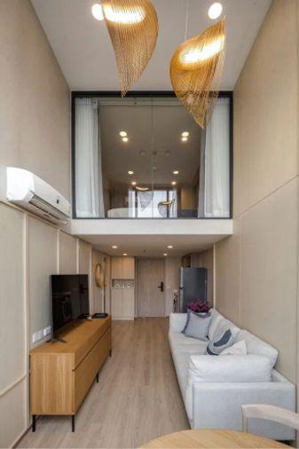 picture For rent: Life Rama 4-Asoke, Duplex unit, 2 bedrooms, 1 bathroom, with Bang Krachao view. - 3/14