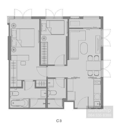 รูป ให้เช่าคอนโด Chapter Thonglor 25 2 ห้องนอน ใกล้ BTS ทองหล่อ (Rt-01) - รูปที่ 15/29