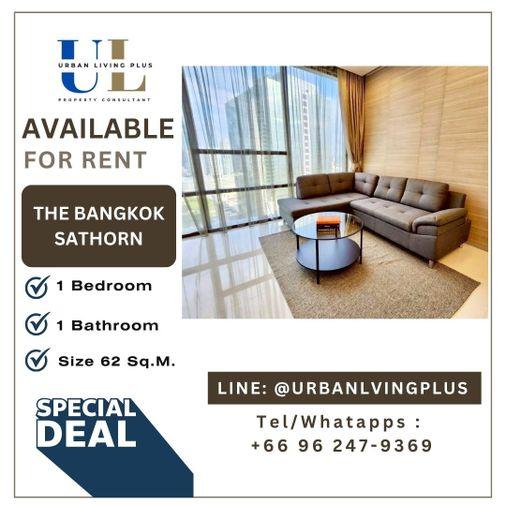 รูป ( UL2604022 ) ✨Tel/Line 096-2479369✨ , ให้เช่า เดอะ แบงค็อก สาทร , 1 ห้องนอน, 1 ห้องน้ำ, ขนาด 62 ตร.ม. ชั้นสูง, ห้องสวย, พร้อมเข้าอยู่ - รูปที่ 1/8