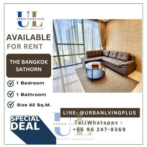 รูป ( UL2604022 ) ✨Tel/Line 096-2479369✨ , ให้เช่า เดอะ แบงค็อก สาทร , 1 ห้องนอน, 1 ห้องน้ำ, ขนาด 62 ตร.ม. ชั้นสูง, ห้องสวย, พร้อมเข้าอยู่ - รูปที่ 1/8