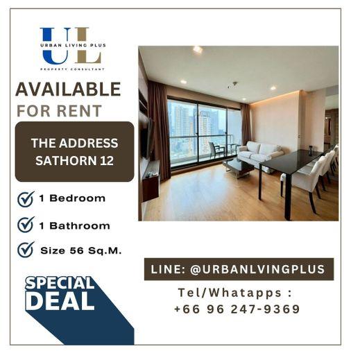 รูป ( UL2604072 ) Tel/Line 096-247-9369✨ให้เช่า ดิ แอดเดรส สาทร, 1 ห้องนอน, 1 ห้องน้ำ , ขนาดห้อง 56 ตร.ม. ตำแหน่งหายาก , ราคาพิเศษ!! - รูปที่ 1/11