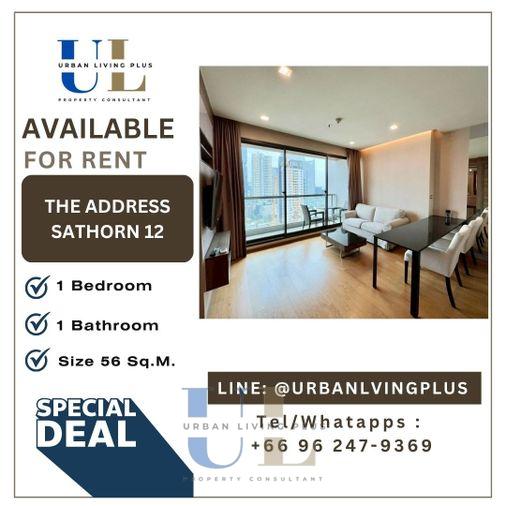 รูป ( UL2604072 ) Tel/Line 096-247-9369✨ให้เช่า ดิ แอดเดรส สาทร, 1 ห้องนอน, 1 ห้องน้ำ , ขนาดห้อง 56 ตร.ม. ตำแหน่งหายาก , ราคาพิเศษ!! - รูปที่ 1/11