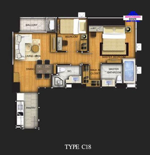 picture Selling at a Loss! High-End 2-Bedroom Corner Unit – Rhythm Ratchada-Huai Khwang, Directly Next to MRT Huai Khwang - 9/10