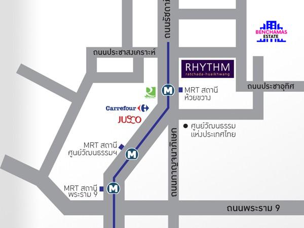 picture Selling at a Loss! High-End 2-Bedroom Corner Unit – Rhythm Ratchada-Huai Khwang, Directly Next to MRT Huai Khwang - 10/10