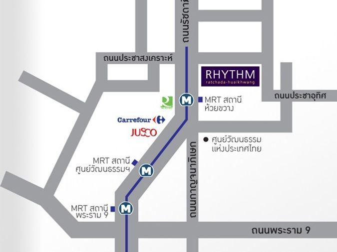 picture Selling at a Loss! High-End 2-Bedroom Corner Unit – Rhythm Ratchada-Huai Khwang, Directly Next to MRT Huai Khwang - 10/10