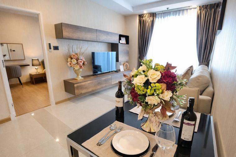 picture 💙 Modern Room For Rent 📌 Supalai Wellington (Line: @rent2022) | Near MRT Thailand Cultural Centre  ✨ Ready to move in! ✨ 📌 Ref Code: A01388 - 4/14