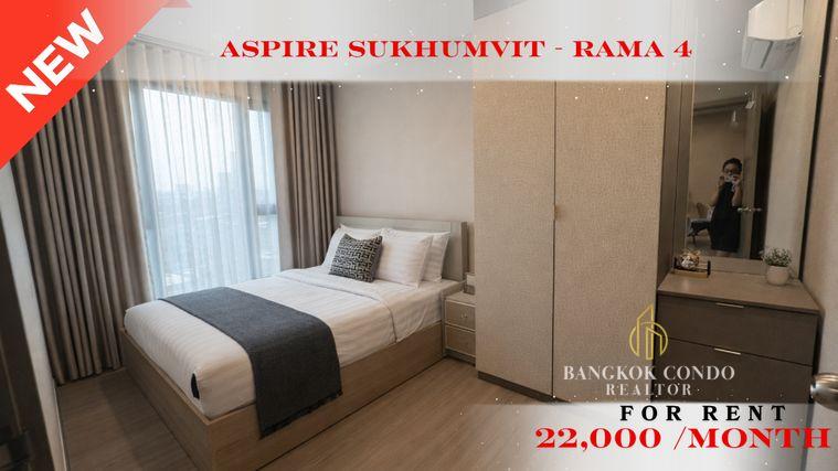 picture 💙 Modern Room For Rent 📌 Aspire Sukhumvit – Rama 4 Condominium (Line: @rent2022) | Near BTS Phra Khanong ✨ Ready to move in! ✨ 📌 Ref Code: A11155 - 1/10
