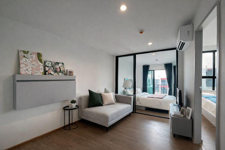 picture 💝 Fully Furnished Unit For Rent 📌 Niche Mono Rama 9 (Line: @rent2022) | Near MRT Thailand Cultural Centre  ✨ Ready to move in! ✨ 📌 Ref Code: A11179 - 7/12