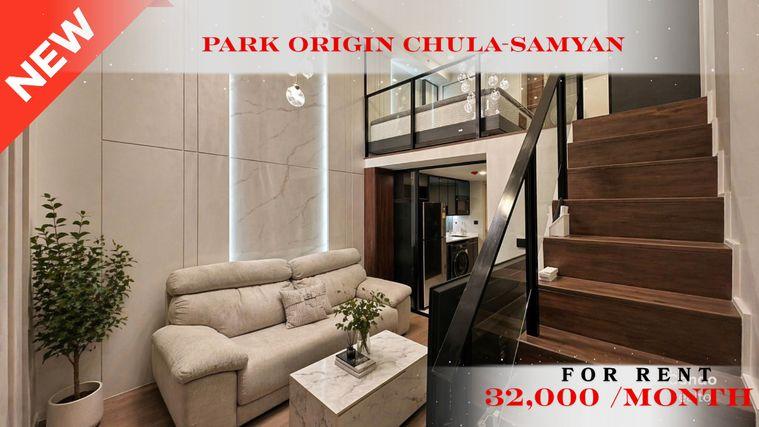 รูป 🍀🍀 Fully furnished💝 ให้เช่า📌 พาร์ค ออริจิ้น จุฬา-สามย่าน  (Line: @rent2022)BTS พญาไท พร้อมเข้าอยู่ 🔖A10967 - รูปที่ 1/8