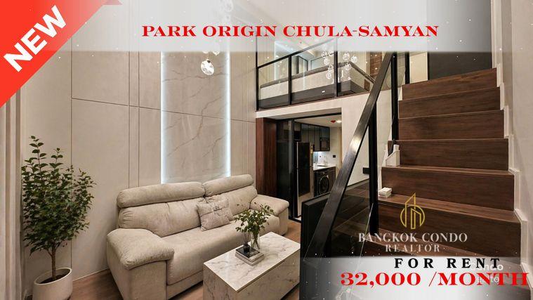 รูป 🍀🍀 Fully furnished💝 ให้เช่า📌 พาร์ค ออริจิ้น จุฬา-สามย่าน (Line: @rent2022)BTS พญาไท พร้อมเข้าอยู่ 🔖A10967 - รูปที่ 1/8