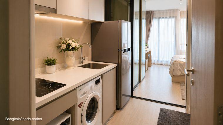 picture 💝🚆 Fully Furnished Unit For Rent 📌 Life Ladprao Condominium (Line: @rent2022) | Near MRT Phahon Yothin  ✨ Ready to move in! ✨ 📌 Ref Code: A11198 - 8/12