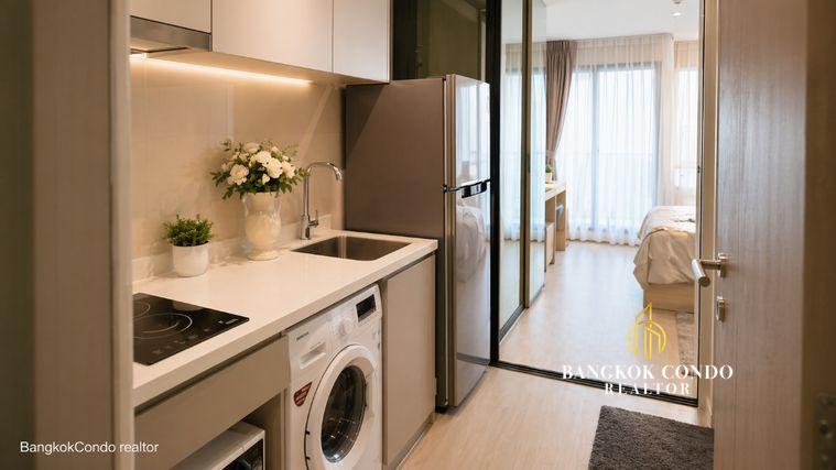 picture 💝🚆 Fully Furnished Unit For Rent 📌 Life Ladprao Condominium (Line: @rent2022) | Near MRT Phahon Yothin ✨ Ready to move in! ✨ 📌 Ref Code: A11198 - 8/12