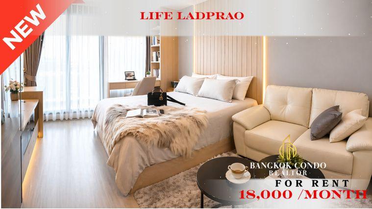 picture 💝🚆 Fully Furnished Unit For Rent 📌 Life Ladprao Condominium (Line: @rent2022) | Near MRT Phahon Yothin ✨ Ready to move in! ✨ 📌 Ref Code: A11198 - 1/12