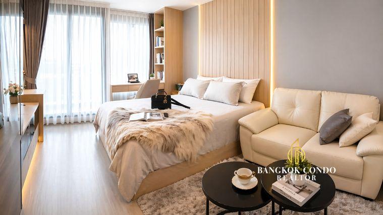 picture 💝🚆 Fully Furnished Unit For Rent 📌 Life Ladprao Condominium (Line: @rent2022) | Near MRT Phahon Yothin ✨ Ready to move in! ✨ 📌 Ref Code: A11198 - 3/12