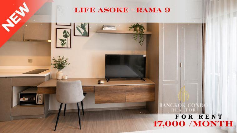 รูป 🍀🍀 Cozy room🍀ให้เช่า📌 ไลฟ์ อโศก-พระราม9 (Line:@rent2022)MRT พระราม9✨พร้อมเข้าอยู่🔖A11209 - รูปที่ 1/9