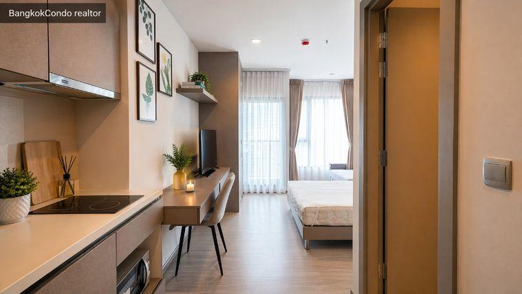 รูป 🍀🍀 Cozy room🍀ให้เช่า📌 ไลฟ์ อโศก-พระราม9 (Line:@rent2022)MRT พระราม9✨พร้อมเข้าอยู่🔖A11209 - รูปที่ 5/9