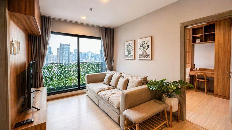 picture 🍀🚆 Cozy Room For Rent 📌 Life Asoke–Rama 9 Condominium (Line: @rent2022) | Near MRT Rama 9  ✨ Ready to move in! ✨ 📌 Ref Code: A11202 - 4/9