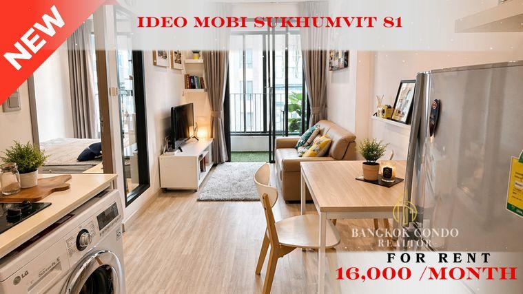 picture 💝🚆 Fully Furnished Unit For Rent 📌 Ideo Mobi Sukhumvit 81 (Line: @rent2022) | Near BTS On Nut ✨ Ready to move in! ✨ 📌 Ref Code: A00725 - 1/13