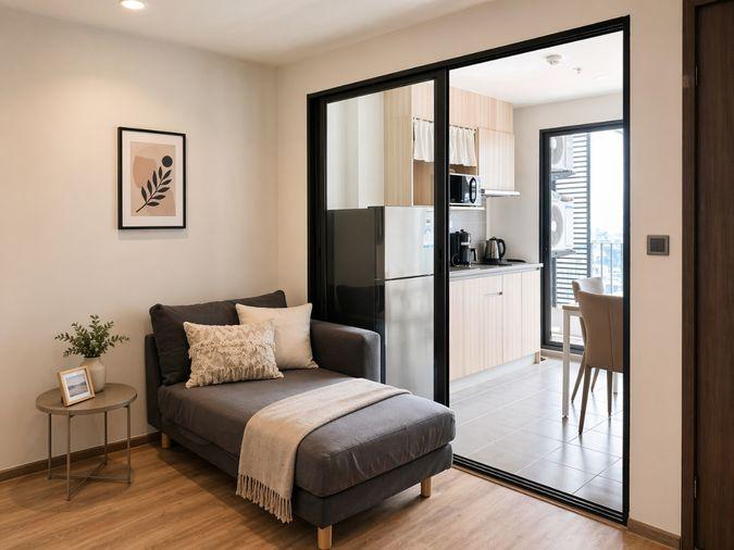 picture 🍀🚆 Cozy Room For Rent 📌 Ideo O2 Bangna Condominium (Line: @rent2022) | Near BTS Bangna  ✨ Ready to move in! ✨ 📌 Ref Code: A11215 - 4/13