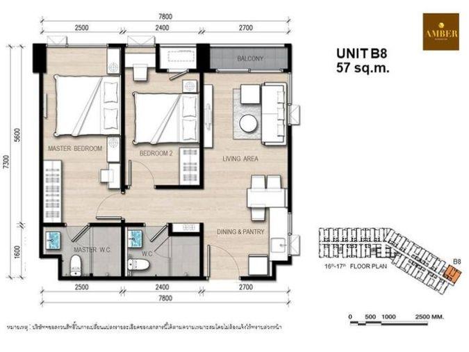 รูป 💥💥ให้เช่า Amber by Eastern Star 2Bed 56 ตรม.ชั้น 16 แต่งครบ ห้องมุม พร้อมอยู่!! สอบถาม LINE ID: @atfirm💥💥 - รูปที่ 14/14