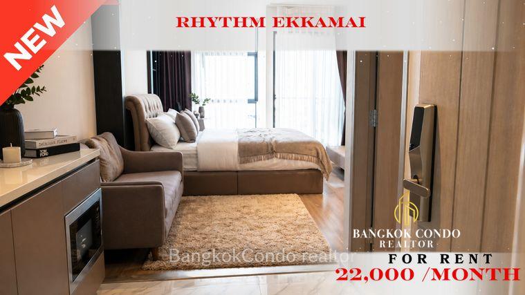 picture 🚆✨ Prime Condo Location For Rent 📌 Rhythm Ekkamai Condominium (Line: @rent2022) | Near BTS Ekkamai ✨ Ready to move in! ✨ 📌 Ref Code: A03720 - 1/12