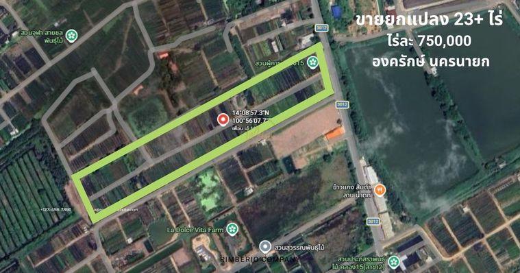 รูป ขายที่ดินแปลงใหญ่ 23+ ไร่ องครักษ์ นครนายก ใกล้สนามกอล์ฟ เหมาะพัฒนาโครงการและลงทุนระยะยาว - รูปที่ 2/6