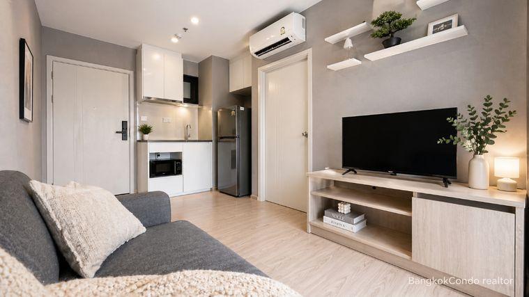 รูป 🍀🍀 Fully furnished💝 ให้เช่า📌 เดอะทรี หัวหมาก อินเตอร์เชนจ์(Line: @rent2022) MRT ลำสาลี✨ พร้อมเข้าอยู่ 🔖A11245 - รูปที่ 9/11