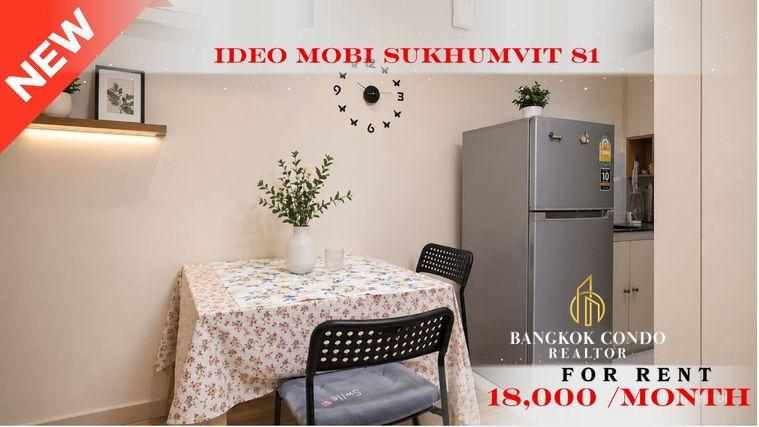 picture 💝🚆 Fully Furnished Unit For Rent 📌 Ideo Mobi Sukhumvit 81 (Line: @rent2022) | Near BTS On Nut ✨ Ready to move in! ✨ 📌 Ref Code: A00724 - 1/10