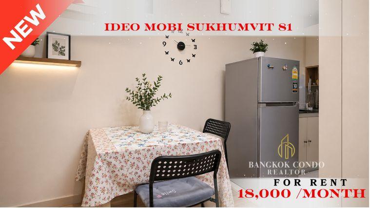 รูป 🍀🍀🍀 Fully furnished💝 ให้เช่า📌 ไอดีโอ โมบิ สุขุมวิท81 (Line:@rent2022)BTS อ่อนนุช ✨พร้อมเข้าอยู่🌼A00724 - รูปที่ 1/10