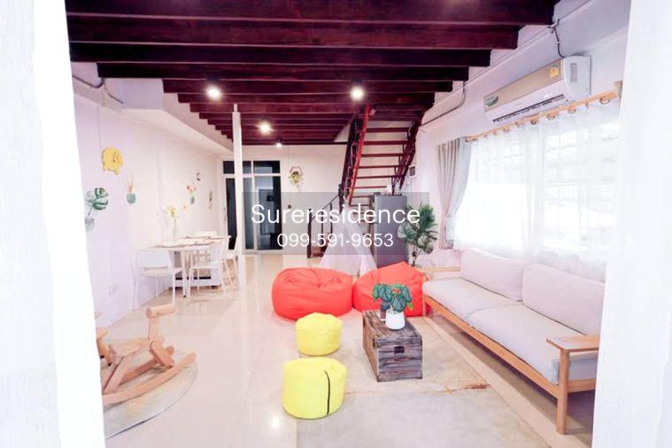 รูป HK0644♛ทาวน์เฮ้าส์ 3 ห้องนอน ให้เช่า⚝รัชดา-ห้วยขวาง♜MRTศูนย์วัฒนธรรม(950ม.)∞099-5919653,065-9423251▚Line@sureresidence - รูปที่ 2/15
