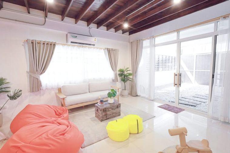 รูป HK0644♛ทาวน์เฮ้าส์ 3 ห้องนอน ให้เช่า⚝รัชดา-ห้วยขวาง♜MRTศูนย์วัฒนธรรม(950ม.)∞099-5919653,065-9423251▚Line@sureresidence - รูปที่ 1/15
