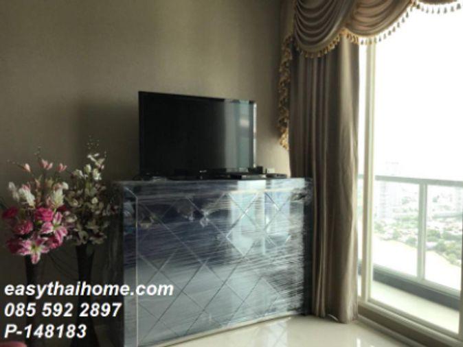 รูป [P-148183] ให้เช่าคอนโดวิวแม่น้ำ! Menam Residences ชั้น 38 (2 นอน) ลดราคาเหลือ 48.9K ใกล้ Shrewsbury 085-592-2897 Line: @easythaihome - รูปที่ 10/14
