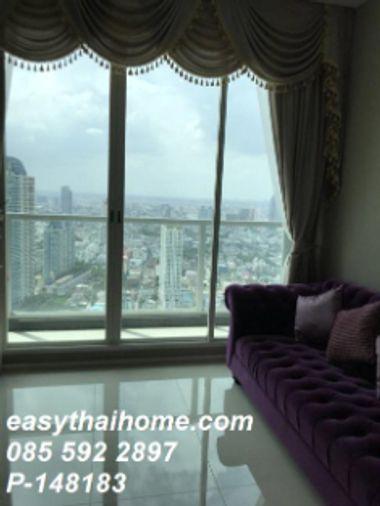 รูป [P-148183] ให้เช่าคอนโดวิวแม่น้ำ! Menam Residences ชั้น 38 (2 นอน) ลดราคาเหลือ 48.9K ใกล้ Shrewsbury 085-592-2897 Line: @easythaihome - รูปที่ 11/14