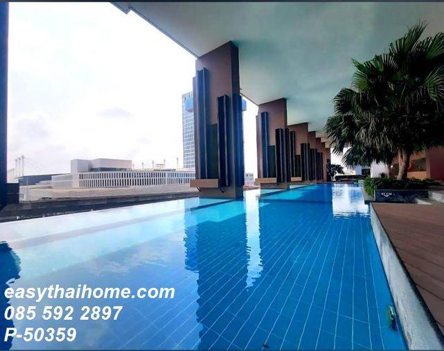 รูป [P-50359] ให้เช่าคอนโด ใกล้ BTS บางนา The Coast Bangkok ห้องกว้าง 2 นอน 2 น้ำ ชั้น 18 วิวเมือง ราคา 33,000 บาท 085-592-2897 Line: @easythaihome - รูปที่ 24/28