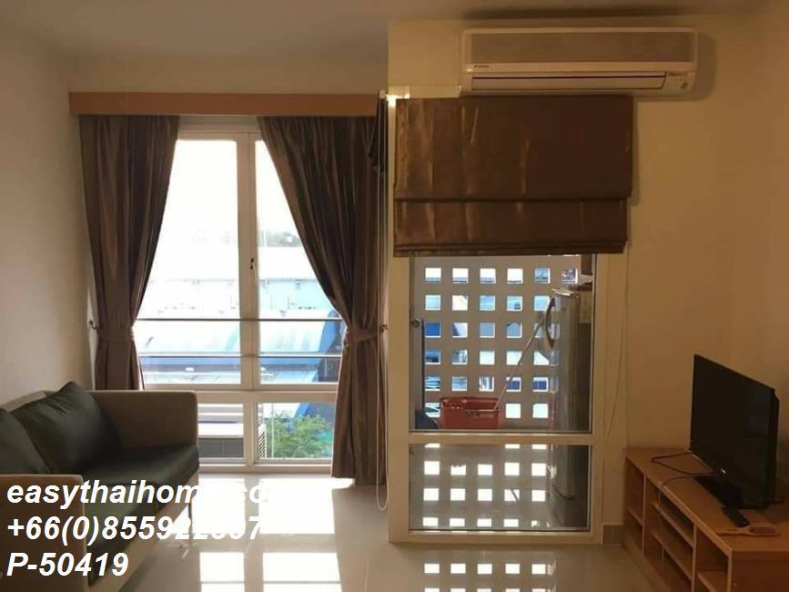 รูป P-50419 ห้องสตูดิโอวิวเมือง @ไอ-เฮาส์ พระราม 9-เอกมัย 10,000 บาท/เดือน ใกล้ Airport Link รามคำแหง | Line Id: @easythaihome | 085-592-2897 - รูปที่ 2/5